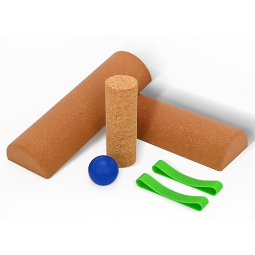 Tcatec Balance Board 11.8in Cork Balancing Board Premium Foot Strengthener for Enhanced Foot Function Balance Trainer for Improve Mobility and Prevent Falls