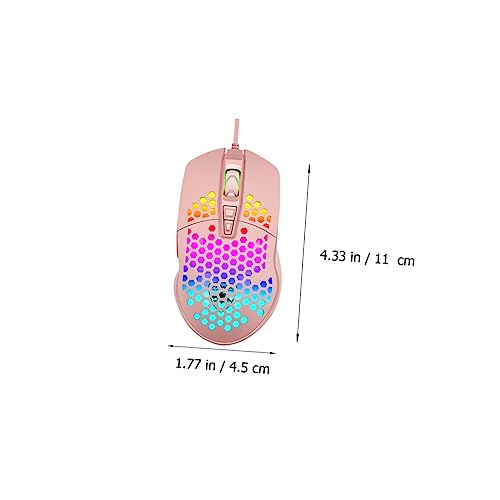 Souris de jeu filaire Vaguelly rose pour ordinateur de bureau - 3