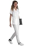 uniforme asistenta hogar 🧵 Tejido certificado - 97% Cotton - 3% Spandex - 200 g/m2, Cert. Oeko-Tex. El tejido de algodón ligeramente elástico garantiza una gran comodidad de uso, lo que lo hace ideal para su uso como uniformes odontologicos, uniformes d enfermería, uniformes de hospital o como túnica de salón