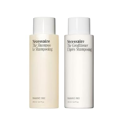 Necessaire The Hair Duo - Shampoo and Conditioner Set 2 x Full-Size. The Shampoo + The Conditioner. Hyaluronic Acid + Vitamin B Complex. Fragrance-Free. Approved by the National Eczema Association.