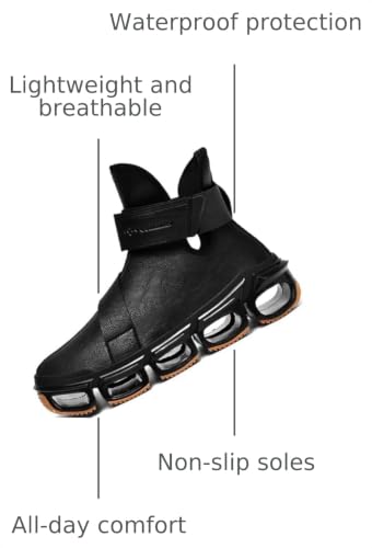 Image of Mens Chelsea Boots Casual For Men Blade Sneakers Sport Fashion High Top Men's Brown Black Size Boot Shoes Man Shoe