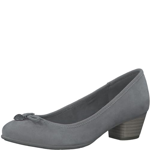 s.Oliver Damen Pumps mit Schleife Kleiner Absatz, Grau (Grey), 40 EU
