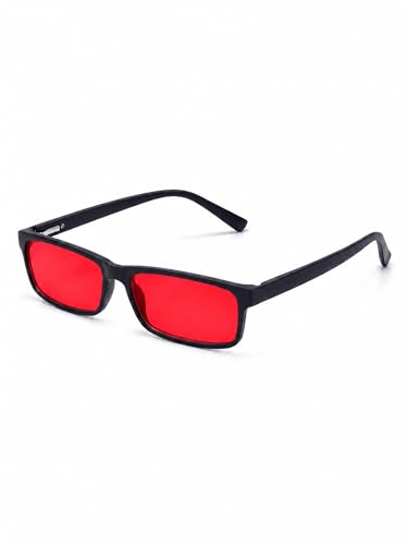 Nanrton Blue Light Glasses for Men Women with Red Lens Night Use Computer Glasses for Screen Time Help Reduce Eye Strain Lightweight Non Prescription