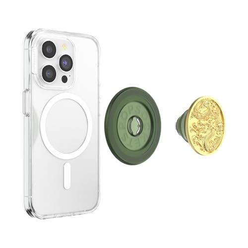 Image of PopSockets Phone Grip for MagSafe, Magnetic Holder, Phone Stand, Enamel - Enamel Dragon