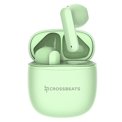 CrossBeats Airpop Upgraded True Wireless Earbuds – 30 Hrs Playtime, Ultralight, Type‑C Fast Charge – Green (77% OFF)