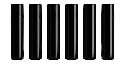 Image of 5 Grams Black Empty Chapstick Lip Stick Tube Container for Lip Balm Lipstick Cosmetic & Makeup Use Pack of 20