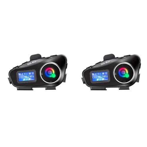 Intercomunicador Bluetooth Q58 MAX Casco Moto Evita Cortes de Audio IP65 Doble