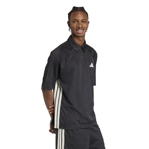 adidas Men's Stadium 3-Stripes Tennis Inspired Jacquard Polo T-Shirt3