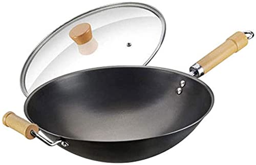 Wok negro con mango auxiliar y tapa miniatura 1