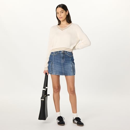 The Drop Women's Standard Montie V-Neck Cropped Pullover4