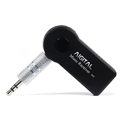 Receptor Bluetooth Jack 3.5mm, AUX Adaptador Audio Bluetooth con 8Hrs de Musica Streaming, Llamadas Manos Libres para Coche/Estéreo Domestico/Altavoz/Auriculares con Cable