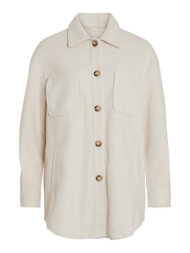 Vila Noos Vikimmi - Chaqueta para Mujer (Talla L/S) Melán Natural superligero. XS