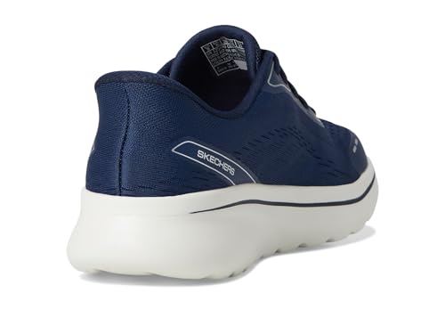 Skechers Women's Go Walk Arch Fit N-Joy Emory Hands Free Slip-Ins Sneaker, Navy/White, 9