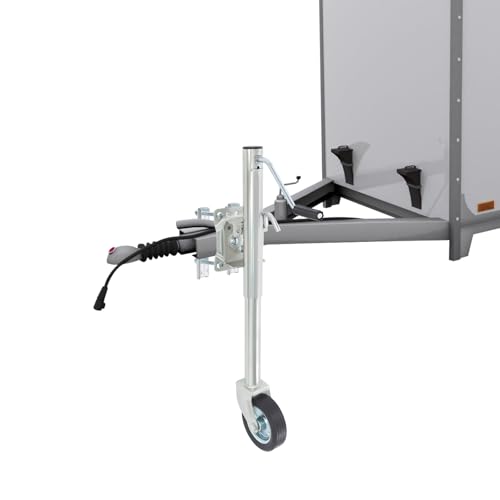 YOICUATGNA Rueda Jockey de 1200 libras para remolques, acero galvanizado, rueda de apoyo para remolque de carga pesada, altura ajustable de 58 a 84 cm, rueda de apoyo para remolques de yates