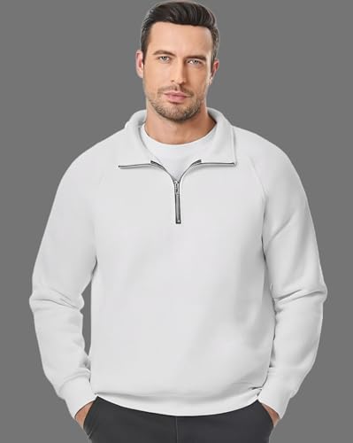Image of AUSK Mens Sweatshirt with Neck Zipper || Full Sleeve Polo Collar Jacket for Winter wear Fleece Fabric Sweatshirt for Man