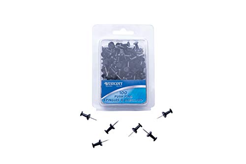 Westcott Push pins - Black image 1