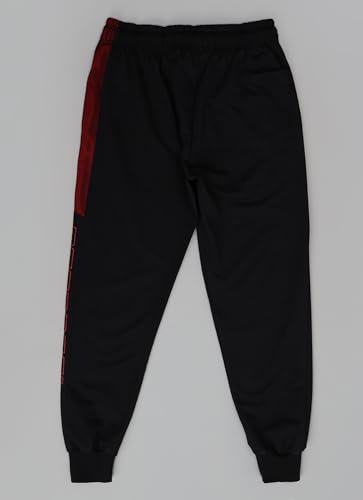 Image of Free Authority Official Deadpool Graphic Printed Black Regular Fit Jogger for Men