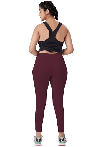 Image of Nexsus Appparels Stretchable Gym Pants for Workout : The Ultimate Yoga Pants | Gym Wear for Woman | Gym Tights for Women with Side Pockets | Available in Plus Size's