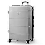 LUGG 28 Inch Jetset Suitcase Hard Shell Case 4 Wheel Travel bag Lightweight ABS Material with TSA Lock Approved for Travel with easyJet, British Airways, RyanAir, Virgin Atlantic, Emirates(75x49x29cm)