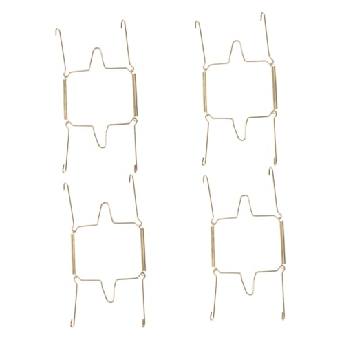 Mikinona Invisible Plate Hangers Wall Mounts Decorative Wire Plate Holders for Wall 4 Pack