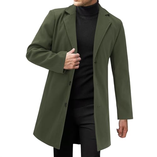 Laquieio Chaqueta de Hombre con Cuello Alto Chaqueta Temporada Exteriores Hombrede otoño Chaqueta Bomber cálidaAjuste Ligeramente HolgadoAbrigo Hombre Con Forro Cálido