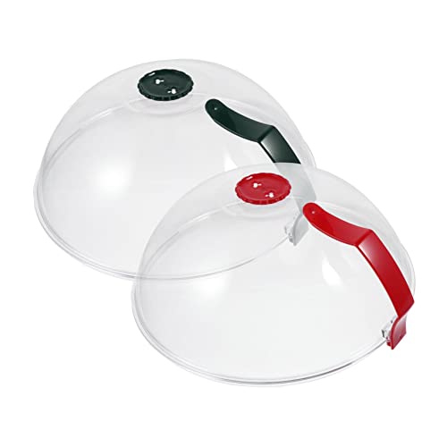 CIYODO 2Pcs Heat Resistant Microwave Splatter Covers Food Guard Lids for Keeping Dishes Clean for Indoor Outdoor Use Practical Food Covers