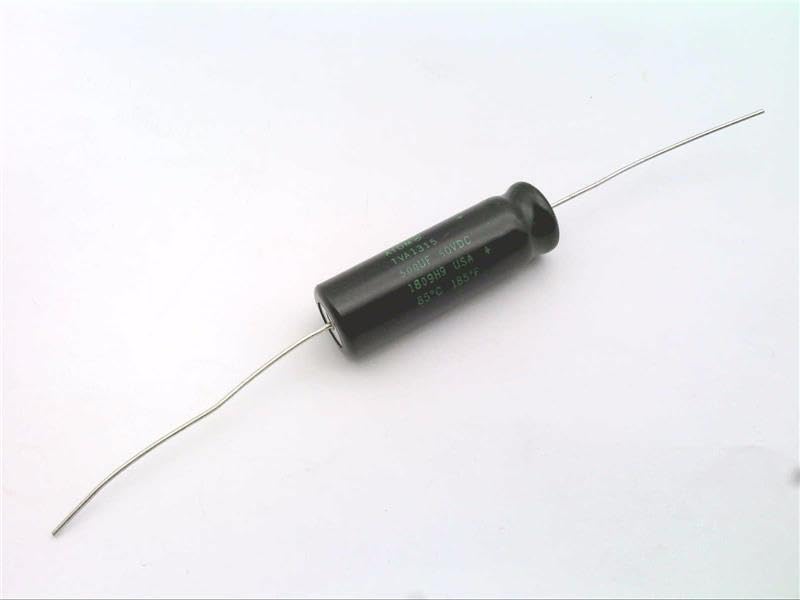 Vishay Aluminum Electrolytic Capacitor, 500Uf, 50V, Axial - TVA1315