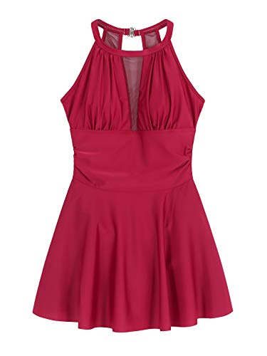 Jurebecia maiô de uma peça feminina sexy deep v renda maiô de cor sólida moda de cor,vermelho-M
