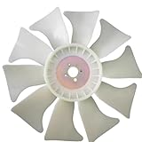 Vuzmode For Kubota, U20/u15 D1105 Moteur Lame de radiateur 4 trous 10 pales Pièce de rechange for pale de ventilateur for équipement lourd Pales de ventilateur de moteur d'excavatrice(10 Leaves)