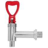 Getränkespender Zapfhahn Wasserspenderventil 1/2 Zoll Edelstahl Rot