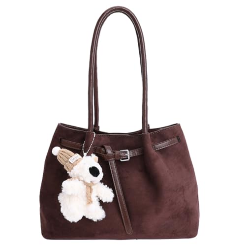 Retro Shoulder Tote Bag For Women - Faux Leather Y2K Purse With Bow, Crossbody & Top Handle
