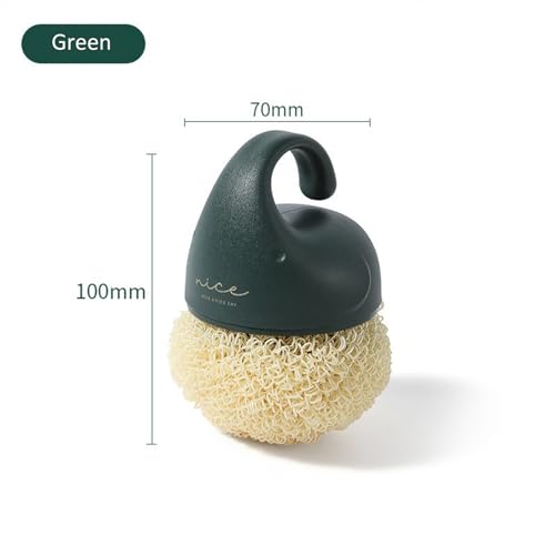 Image of Kitchen Dish Scrubber with Short Handle, Heavy Duty Scrubbing Brushes for Dishes, with Plastic Replacement for Cleaning Kitchen, Pots, Pans, Grills (Short Hanlde Green)