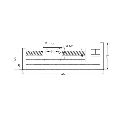 Rail de guidage linéaire CNC GX80 élimine le jeu mécanique table de précision SFU1605 200mm