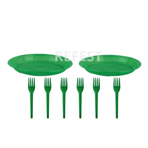 Kit Descartáveis Festa 50 Pratinhos P/Bolo + 50 Garfinhos (AZUL)