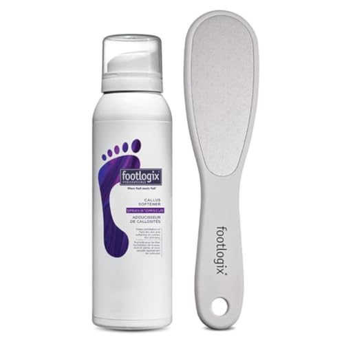 Footlogix Ultimate at Home Foot Care Combo. Includes Footlogix Callus Softener 125ml & Double Sided Stainless Steel Foot File. Suitable for All Skin Types.