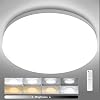 AKAYLAY Plafoniera LED Dimmerabile, Lampada da Soffitto con Telecomando Bianco Caldo/Bianco Freddo, 24W Plafoniere Rotonde per Bagno, Camera da letto, Scale, Corridoio, Guardaroba, Cucina