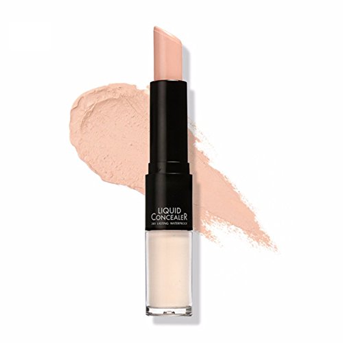 Vodisa 3 in 1 Liquid Concealer + Cream Highlighter Foundation Stick +Ball Bearing Face Primer Base Makeup Contour Beauty Cosmetic Contouring and Highlighting Sleek Make up Blemish Camouflage Concealer