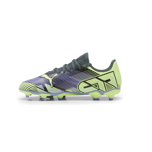 PUMA Future Play Firm Artificial Ground (Little Big Kid) Sneaker, Gray Skies/Elektro Purple/Fizzy Apple White, 6.5 US Unisex3