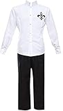 Nsoking Anime Mens Yusuke Kitagawa Costume Outfit Cosplay Suit Uniform Halloween Set (White, XX-Large)