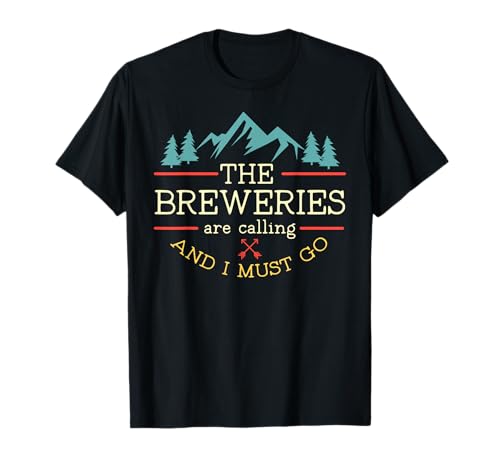 Vintage Beer Breweries are Calling and I Must Go Craft Beer T-Shirt Small