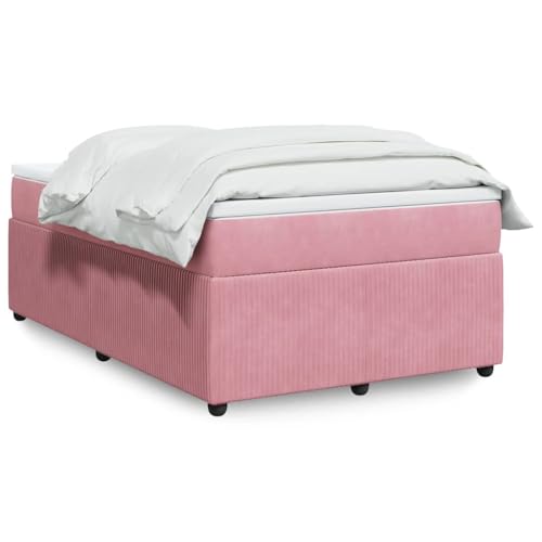 QZZCED Cama de Muelles Ensacados con Colchón de Terciopelo Suave, Somier de Listones y Cubrecolchón Transpirable para Soporte Óptimo y Máxima Relajación, Incluye Patas Estables