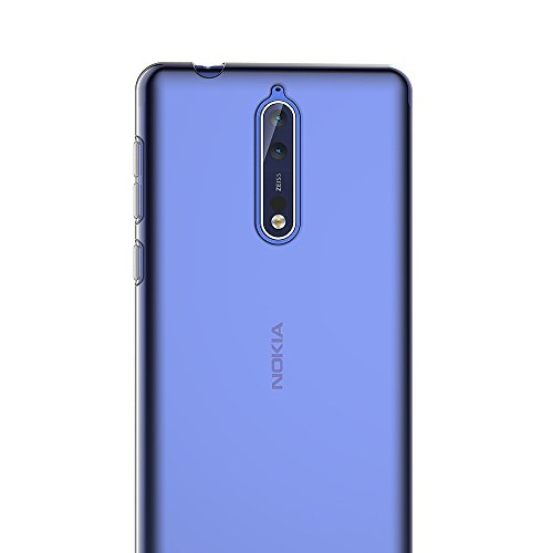 AICEK Funda Nokia 8, Transparente Silicona Fundas para Nokia 8 Carcasa Silicona Funda Case (5,3 Pulgadas)