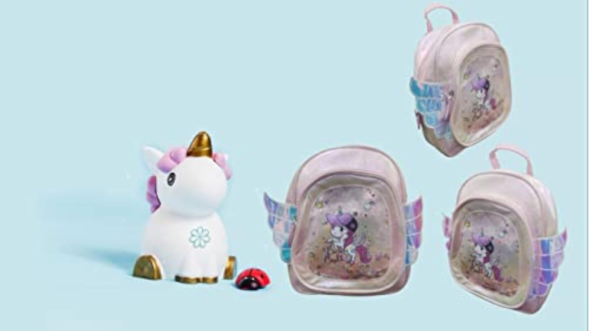 Unicorn Wings Glitter Backpack for Kids