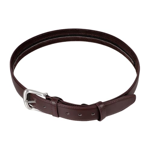 BESPORTBLE Hidden Money Belt Pockets for Valuables Pu Waist Wallet for Travel -theft Design Brown Color for Men