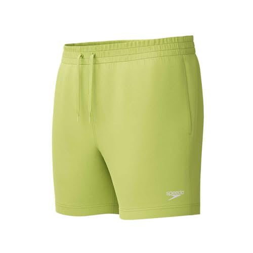 Speedo Men's 16" Watershort Swiming Trunks| Quick Dry | Comfortable Fit | Clasic Style | Drawstring Waist, Electric Lime/Cobalt/Iris Mirror, XS