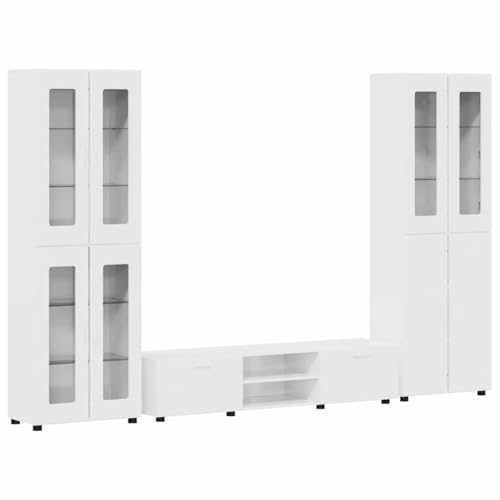 Lumanois Conjunto de Mueble de TV Brillante Madera de ingeniería,Mobiliario,Conjuntos de Muebles para Salones,126.02kg-3398008