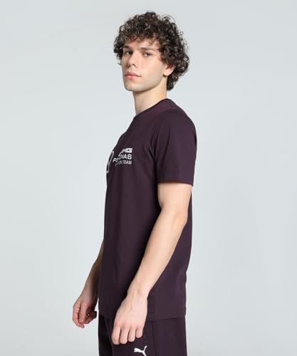 Puma Men's Printed Regular Fit T-Shirt (627349_Midnight Plum