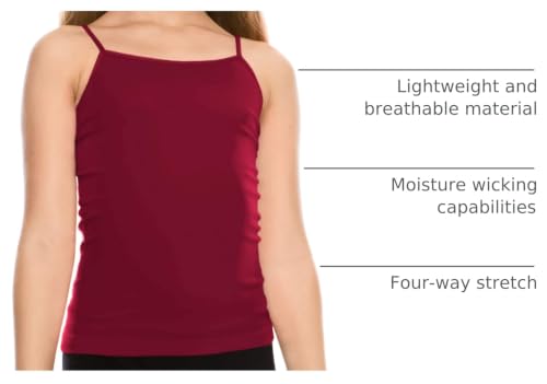 Image of Kurve Girl's Sleeveless Tank Top - Stretch Undershirts Cami Camisole, UV Protective Fabric, Rated UPF 50+ (Made in USA)