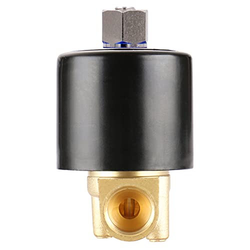 Baomain Pneumatic 3/8 Inch Normally Open 2 Way Brass Electric Solenoid Valve for Water,Air 2W-040-10K (AC 220V) - Image 4