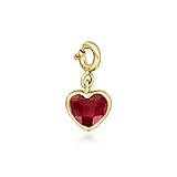 Ross-Simons 2.20 Carat Ruby Heart Charm in 18kt Gold Over Sterling